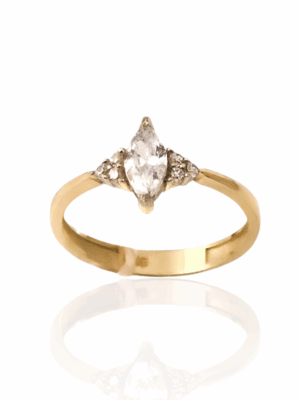 Złoty pierścionek z cyrkoniami pr.585