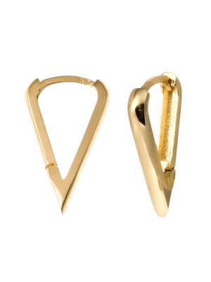 Złote kolczyki trójkąty pr. 585