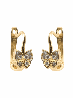 Złote kolczyki na angielskim zapięciu pr.585