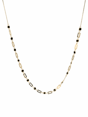 Złoty naszyjnik z czarnymi dodatkami pr.585