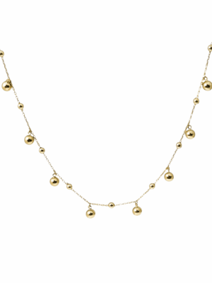 Złoty naszyjnik z kulkami pr.585