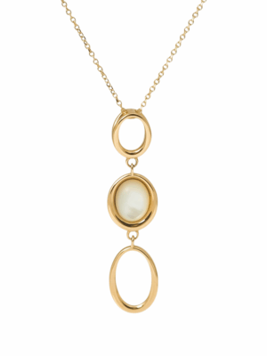 Złoty naszyjnik z masą perłową pr.585 DALL'ACQUA