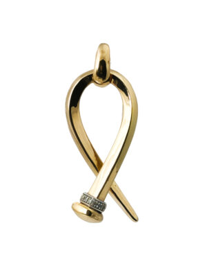 Złota zawieszka gwóźdz pr.585