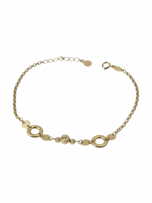 Złota bransoletka z kulką pr.585