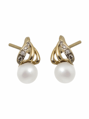 Złote kolczyki na sztyft pr.585