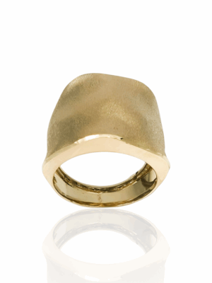 Złoty, duży pierścionek DALL'ACQUA