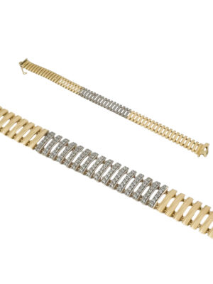 Złota bransoletka z cyrkoniami pr.585