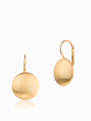 Kolczyki srebrne pozłacane DALL'ACQUA na biglu 1,2 cm