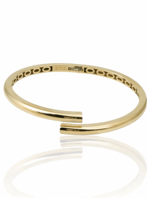 Złota, sztywna, otwierana bransoletka DALL'ACQUA BR25100