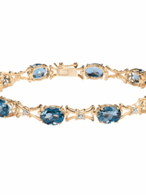 Bransoletka złota z diamentami i topazami Verona BZ18736