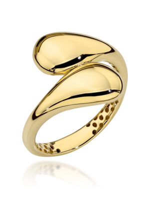 Złoty pierścionek, gładki pr.585