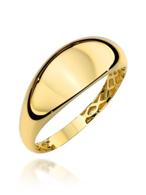 Złoty pierścionek, gładki pr.585
