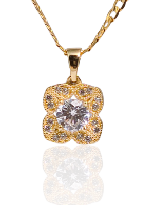 Złota zawieszka z cyrkoniami pr.585