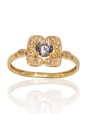 Złoty pierścionek z cyrkoniami pr.585