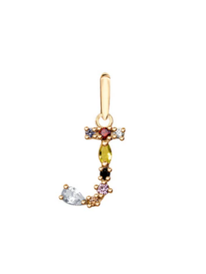 Zawieszka złota z cyrkoniami - J - Motivo Verona ZY19782