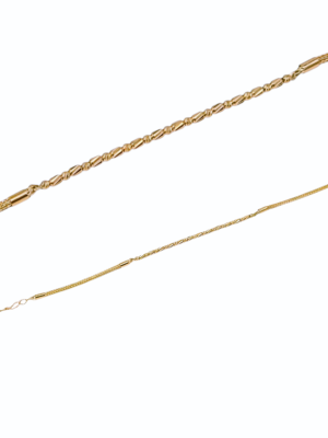 Złota bransoletka ze szlifem diamentowanym pr.585