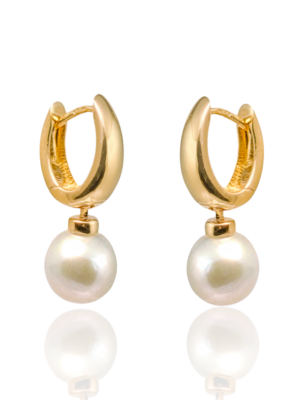 Złote kolczyki z perłami pr. 585