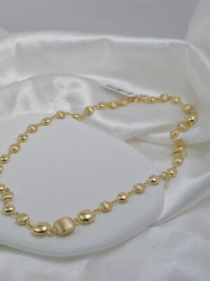 Złota kolia z matowymi elementami pr.585