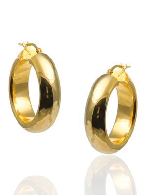 Pozłacane, srebrne kolczyki pr. 925 koła