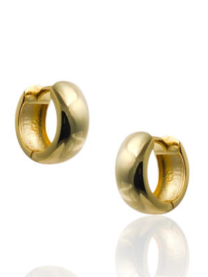 Pozłacane srebrne kolczyki kółka pr.925