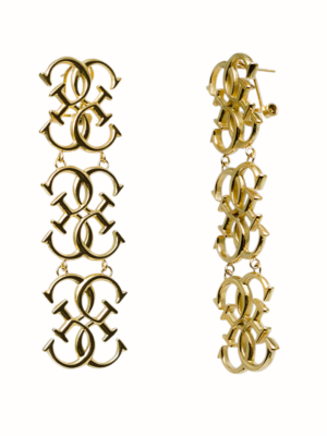 Długie kolczyki w kolorze złota marki GUESS JUBE01478JWYGT/U