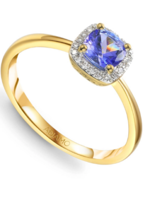 Pierścionek z tanzanitem i diamentami Adiamo R58266 Y T