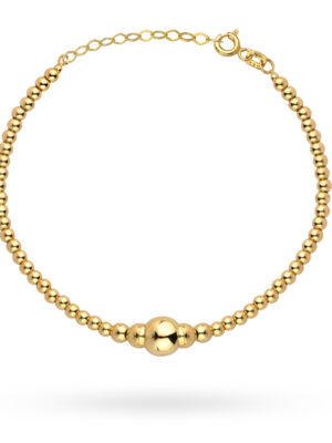 Bransoletka złota złożona z kuleczek, Gramatura: 4.21