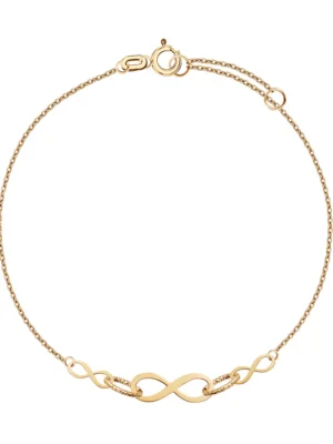 Bransoletka złota - nieskończoność BX19621