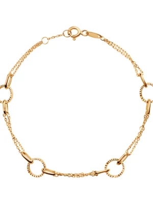 Bransoletka złota - koła BX19880