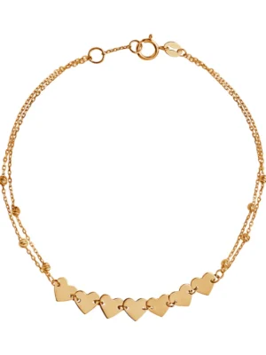 Bransoletka złota - serca  BX20135