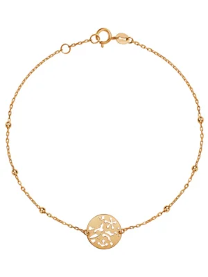 Bransoletka złota - ażurowe kółko BX20148