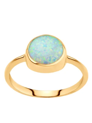 Pierścionek złoty z opalitem PX21202