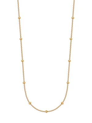 Łańcuszek złoty - kulki LX19137