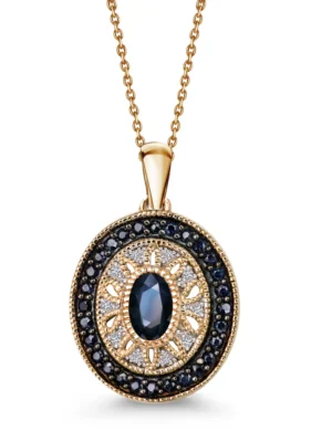 Zawieszka złota z szafirami i diamentami - Intenso  ZZ14271