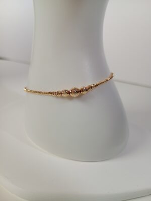 Złota bransoletka z kuleczkami pr.585